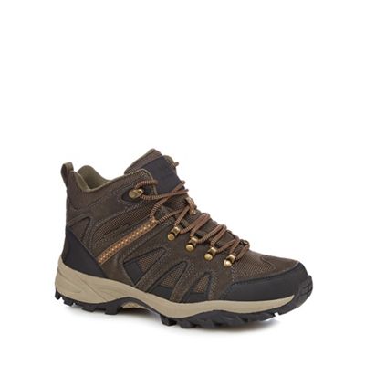 Khaki water resistant hiking boots